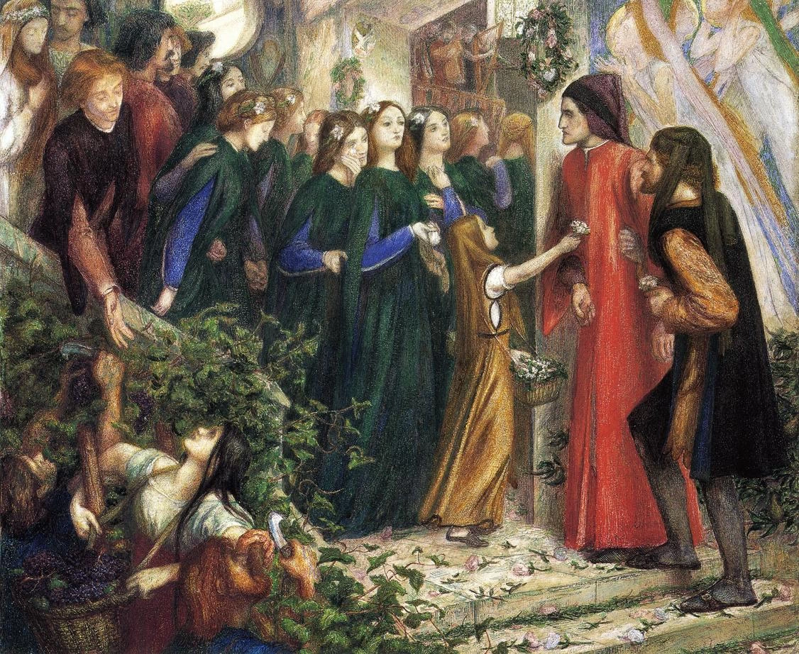 Beatrice incontra Dante a un banchetto di nozze e gli nega il saluto - Ashmolean Museum, Oxford